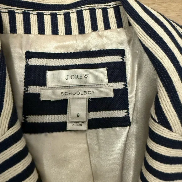 J Crew Schoolboy Blazer in Mixed Stripe 6 - Picture 3 of 9